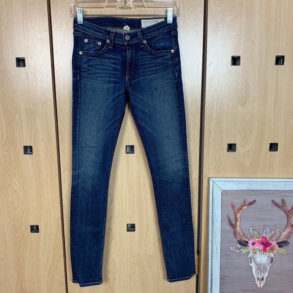 RAG & BONE oil stain basic skinny jeans